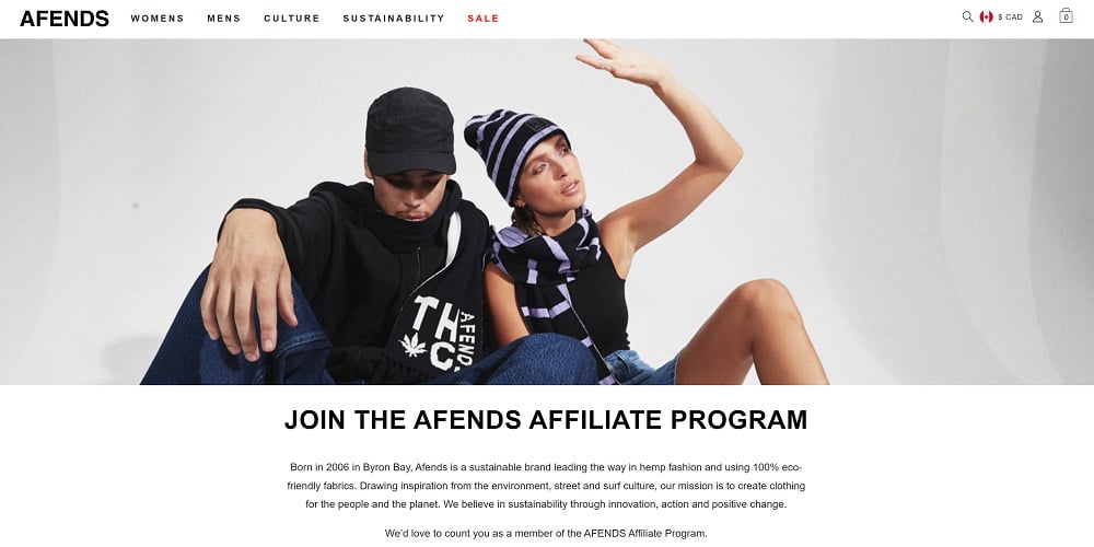 Afends as alternative to SHEIN affiliate program