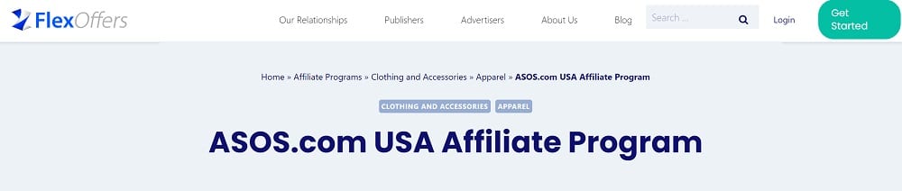 ASOS as H&M Affiliate Program alternative