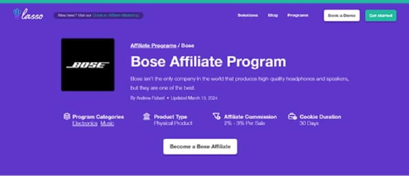 Bose Affiliate Program