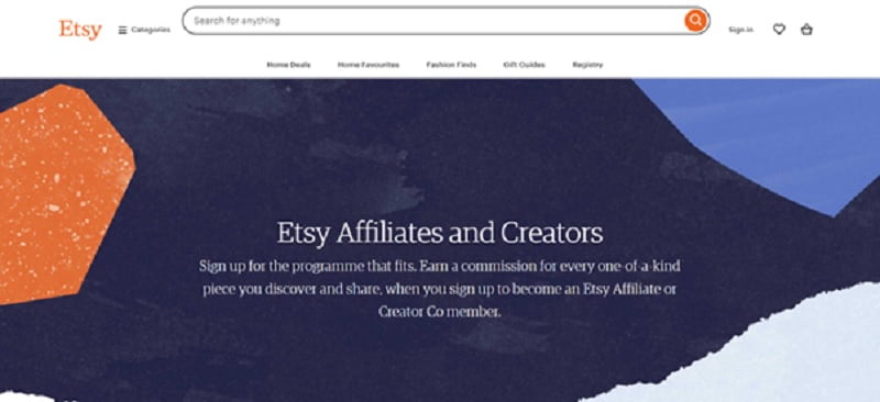 Etsy Affiliate Program