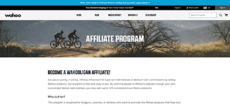 Wahoo Fitness Affiliate Program