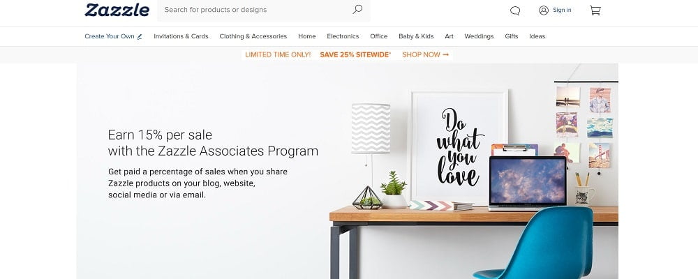 Zazzle as Etsy affiliate program alternative