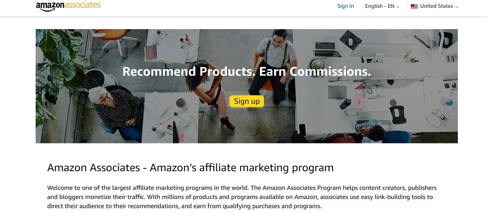 Amazon Associates as Shopify affiliate program alternative