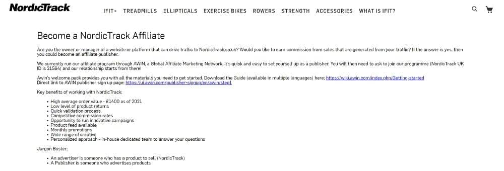 NordicTrack Program as an alternative of ProForm Affiliate Program