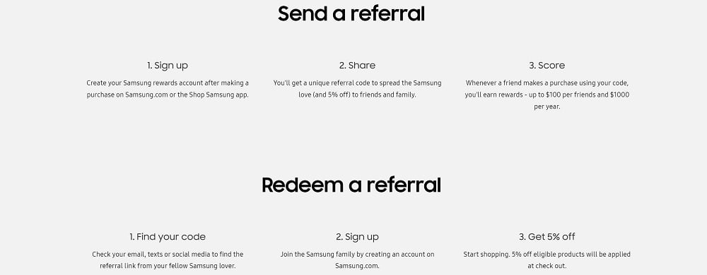 Samsung Referral Program