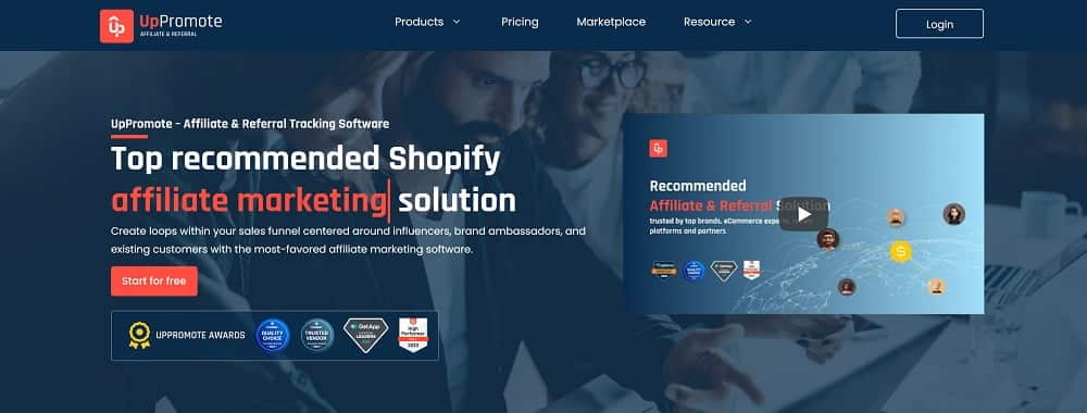 Uppromote - Shopify affiliate software