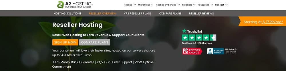 A2 Hosting as an alternative of Godaddy reseller