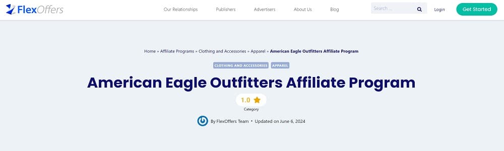 American Eagle Outfitters as an alternative of Nordstrom Affiliate program