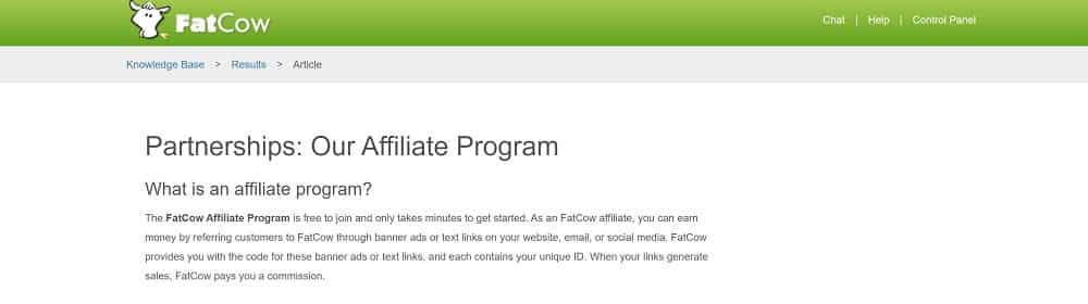 FatCow.com Program