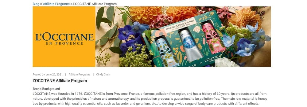 L'Occitane en Provence Program