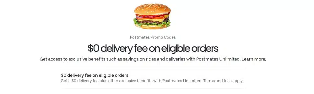 Postmates as an alternative of Uber Eats referral code