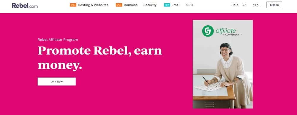 Rebel.com as an alternative of HostPapa Affiliate program