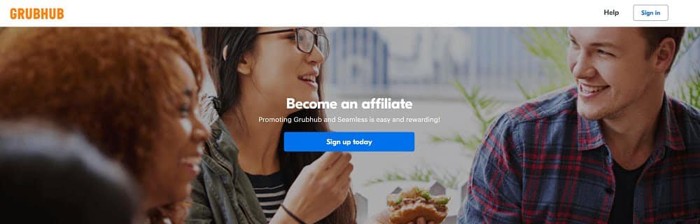 Grubhub as one of Top Food Affiliate Programs