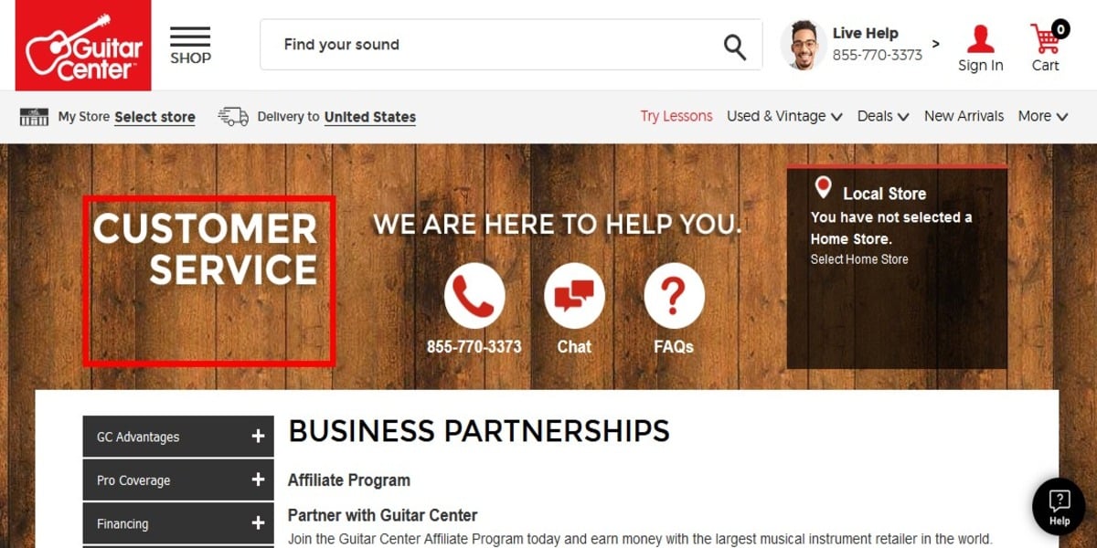 Guitar Center affiliate program