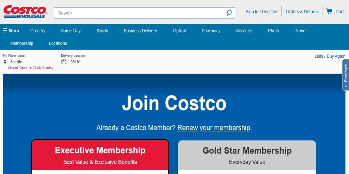 how to get a Costco membership