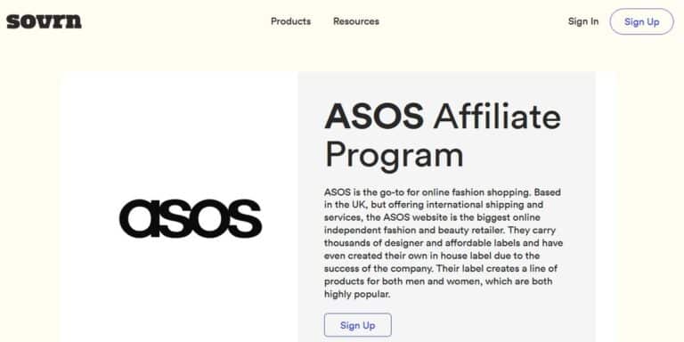 ASOS affiliate program