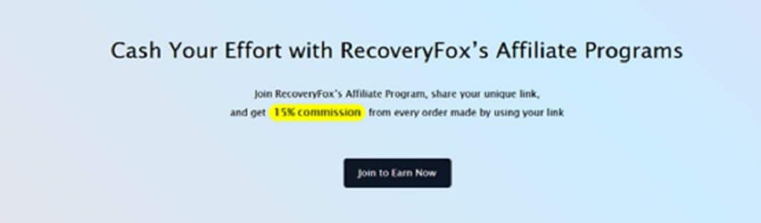 Join RecoveryFox’s Affiliate Program to Earn Commissions